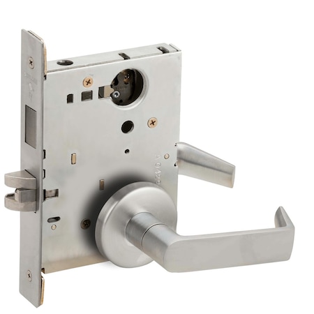Schlage Corridor Mortise Lock with Deadbolt, 06B Design, Less Cylinder, Satin Chrome L9456L 06B 626